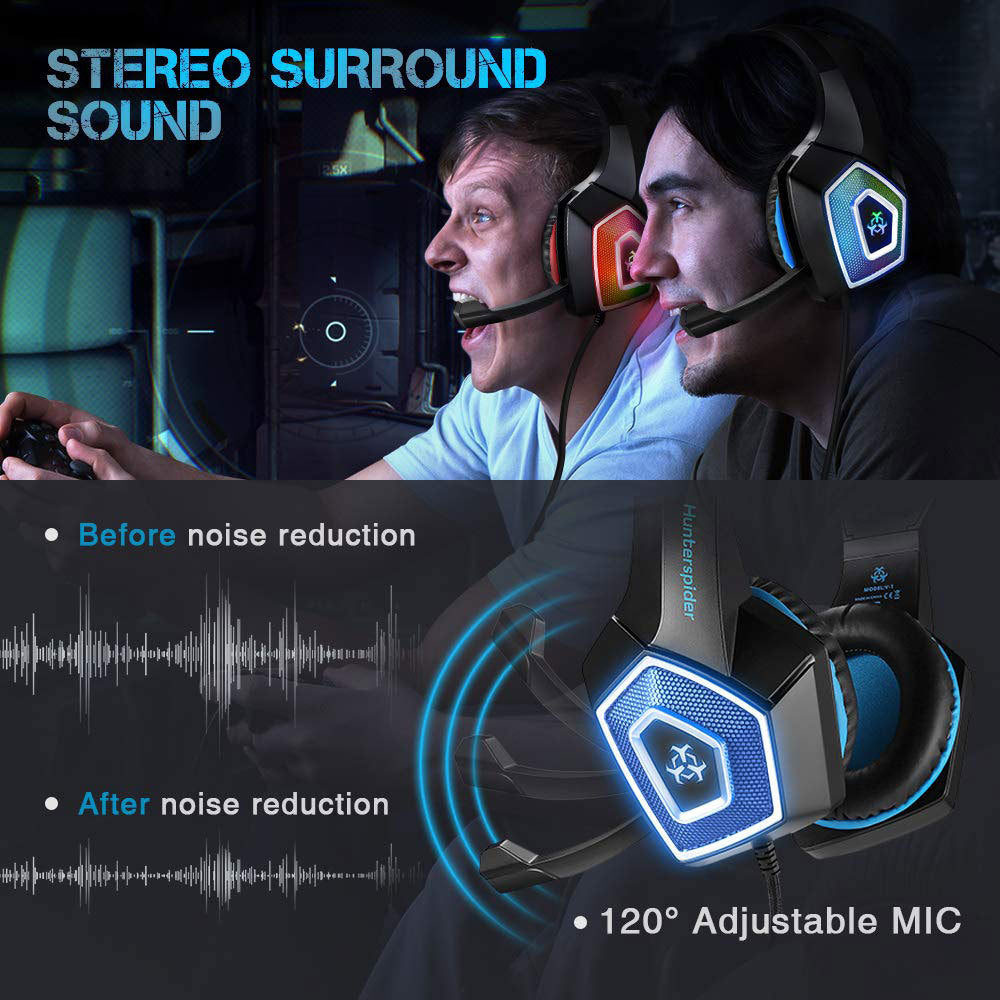 Unleash Your Gaming Potential with Our RGB Wired Headset - Immerse Yourself in Sound!