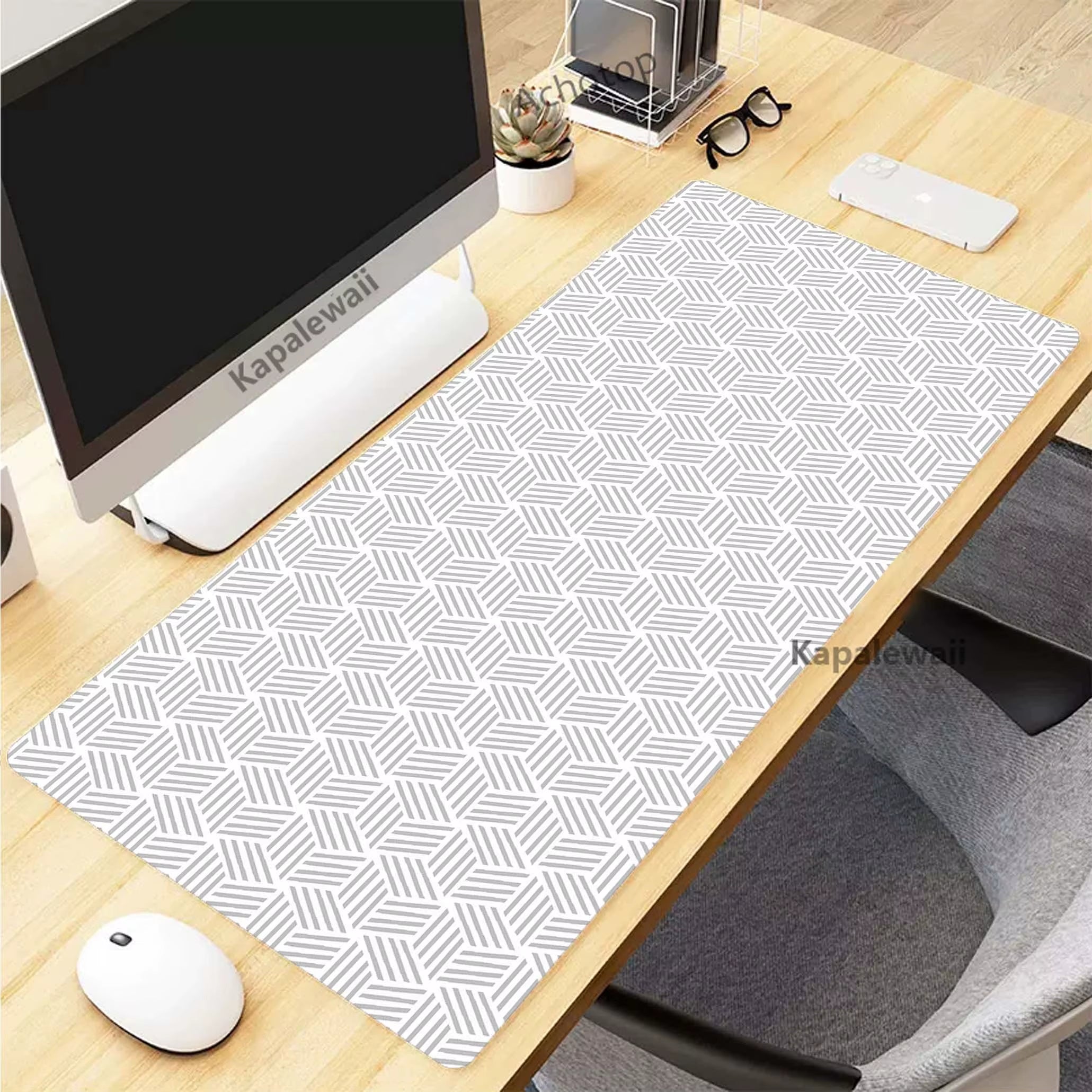 Elevate Your Gaming Experience with the Black and White Topographic Map XXL Mouse Pad – Perfect for Gamers and Creatives Alike!