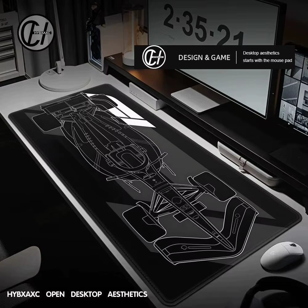 Race Car Xxl Mouse Pad 90X40 F1 Car Mousepad Anime Gamer Cabinet Games Computer Desk Mat Office Accessories Keyboard Gaming Mats
