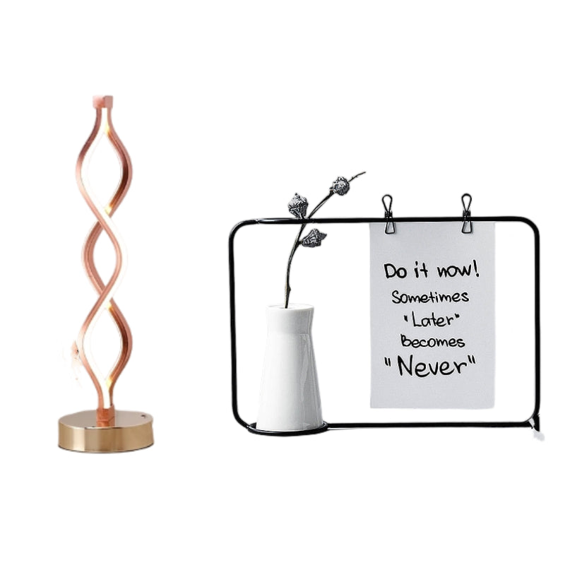 Wave Type LED Desk Lamp Plug-In Three-Color Temperature Desk Lamp