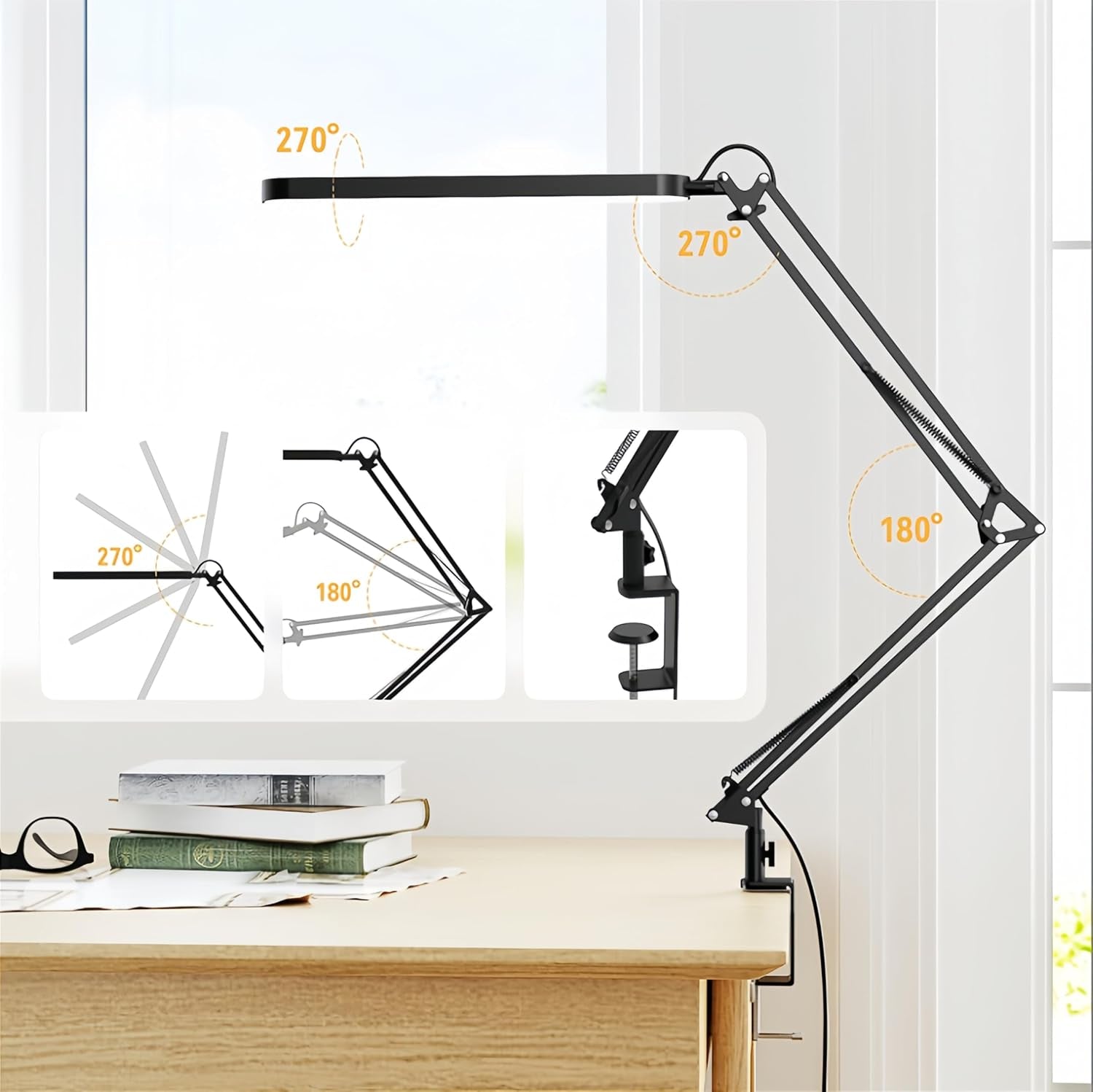 Led Desk Lamp - Desk Light for 31.5" Tall - 5 Color Modes X 11 Brightness Levels