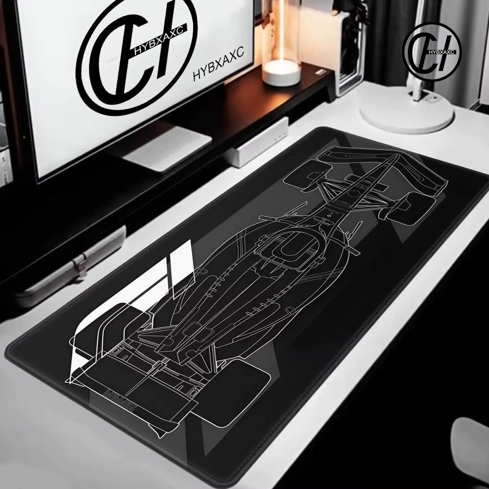 Race Car Xxl Mouse Pad 90X40 F1 Car Mousepad Anime Gamer Cabinet Games Computer Desk Mat Office Accessories Keyboard Gaming Mats