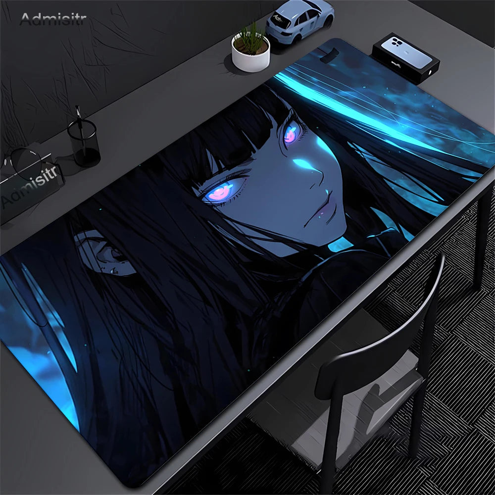 XXL Mouse Pad PC Purple Anime Girl Gamer Mousepad Laptop Computer Keyboard Accessories Mouse Mat Rug Extended Desk Mats 50X100Cm