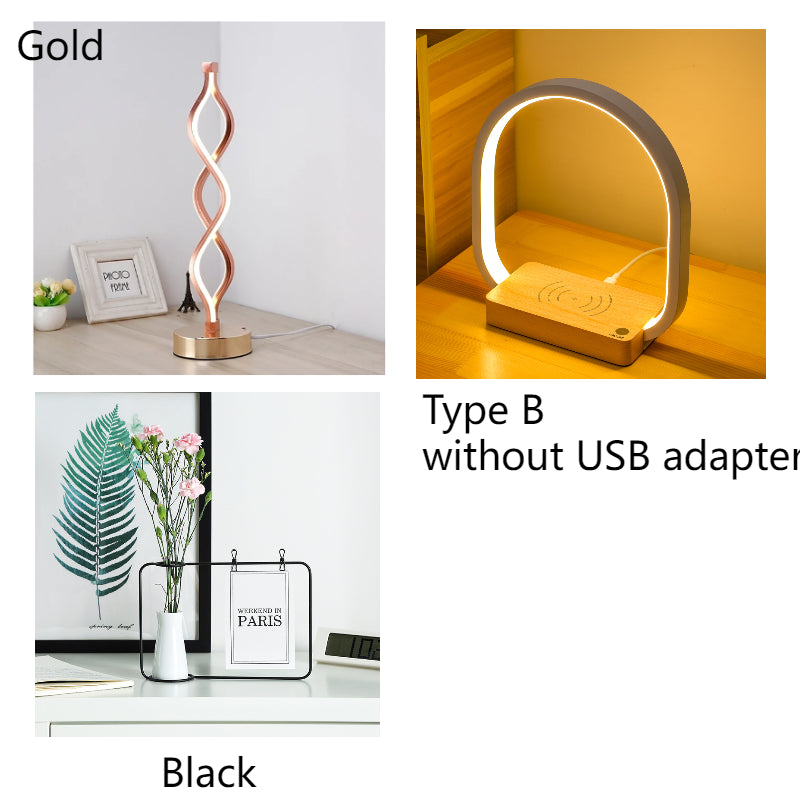 Wave Type LED Desk Lamp Plug-In Three-Color Temperature Desk Lamp