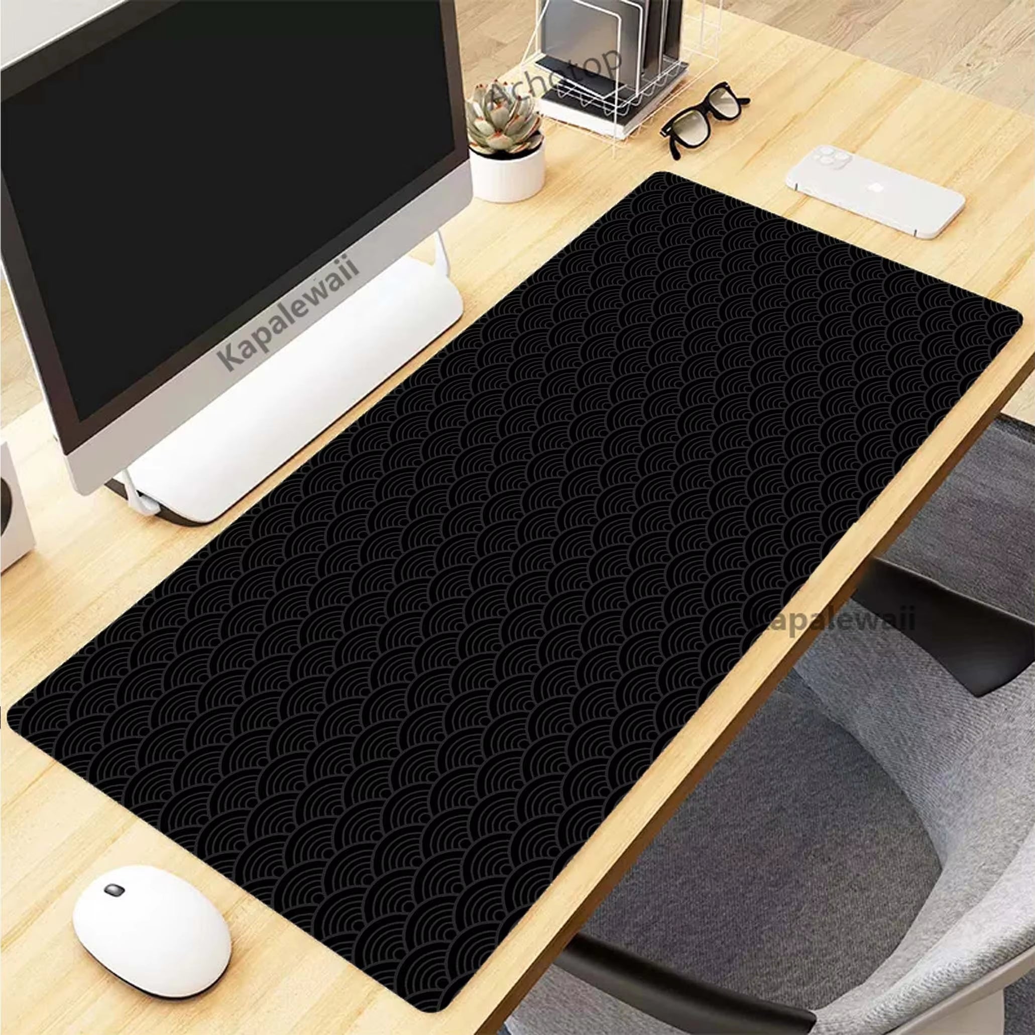 Elevate Your Gaming Experience with the Black and White Topographic Map XXL Mouse Pad – Perfect for Gamers and Creatives Alike!