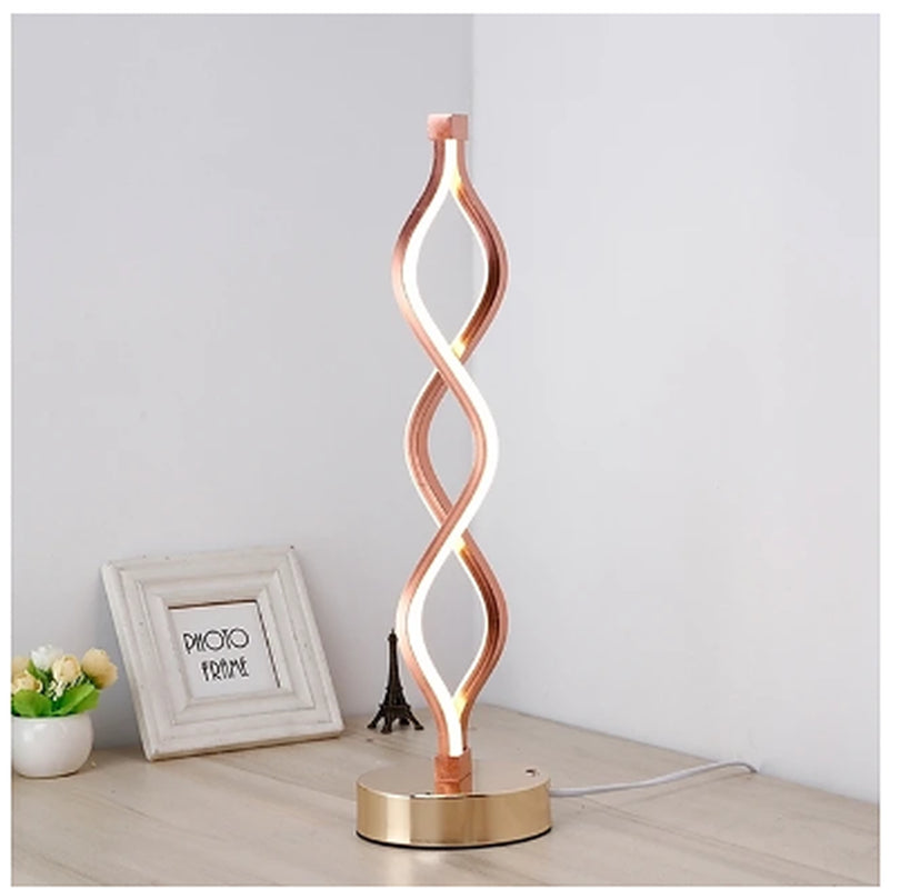 Wave Type LED Desk Lamp Plug-In Three-Color Temperature Desk Lamp
